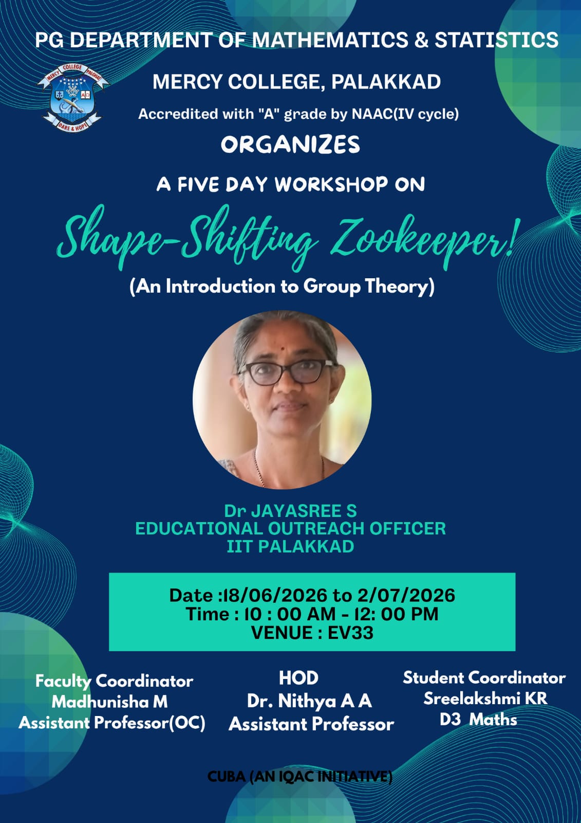 A FIVE DAY WORKSHOP ON SHAPE-SHIFTING ZOOKEEPER